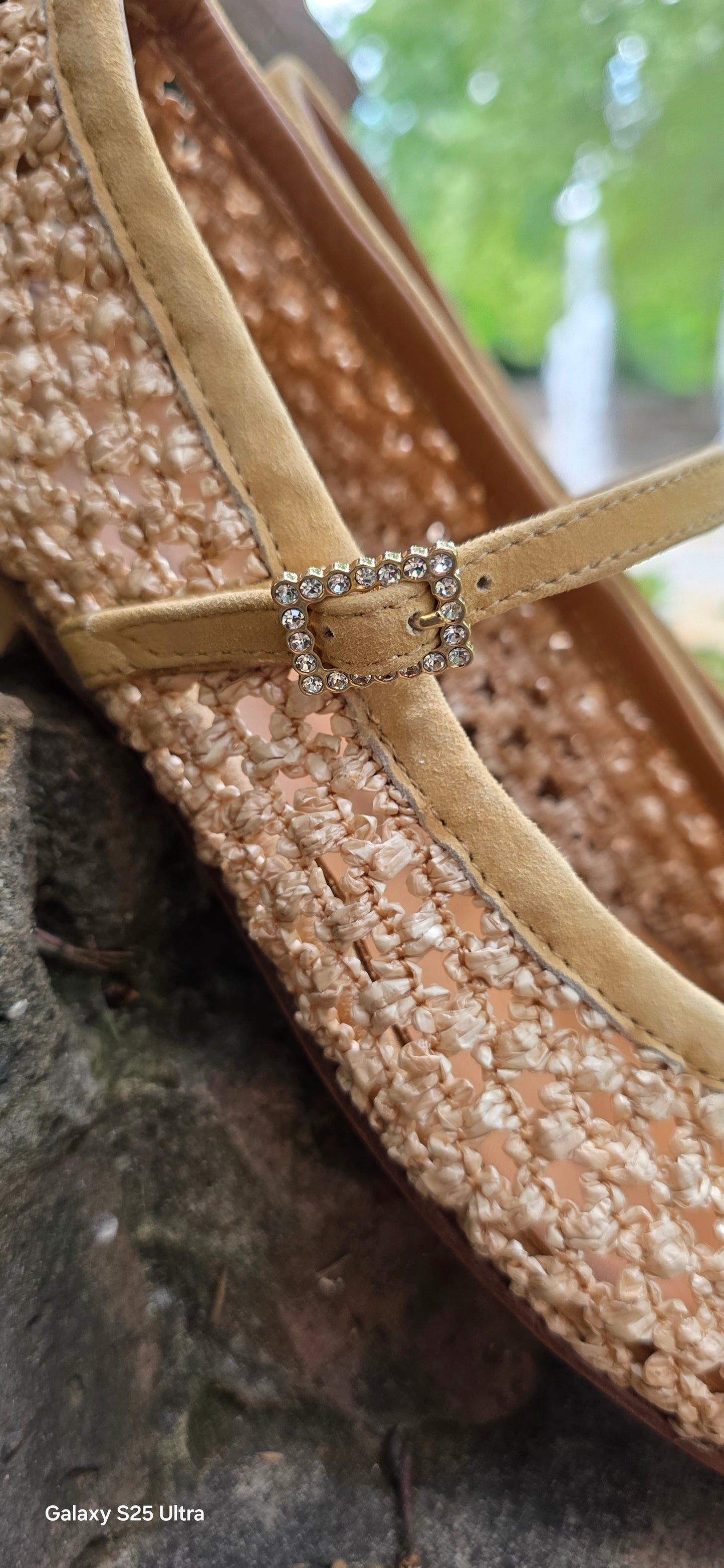 Ballerina Mary Jane in rafia naturale