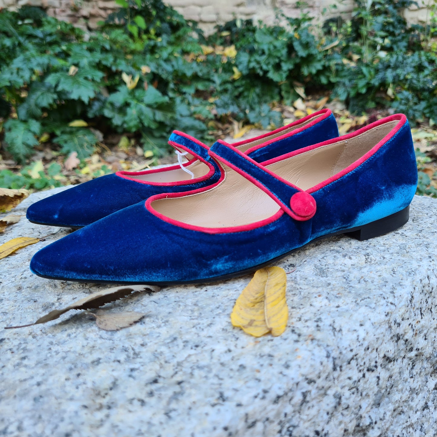 Mary Jane in pelle e velluto