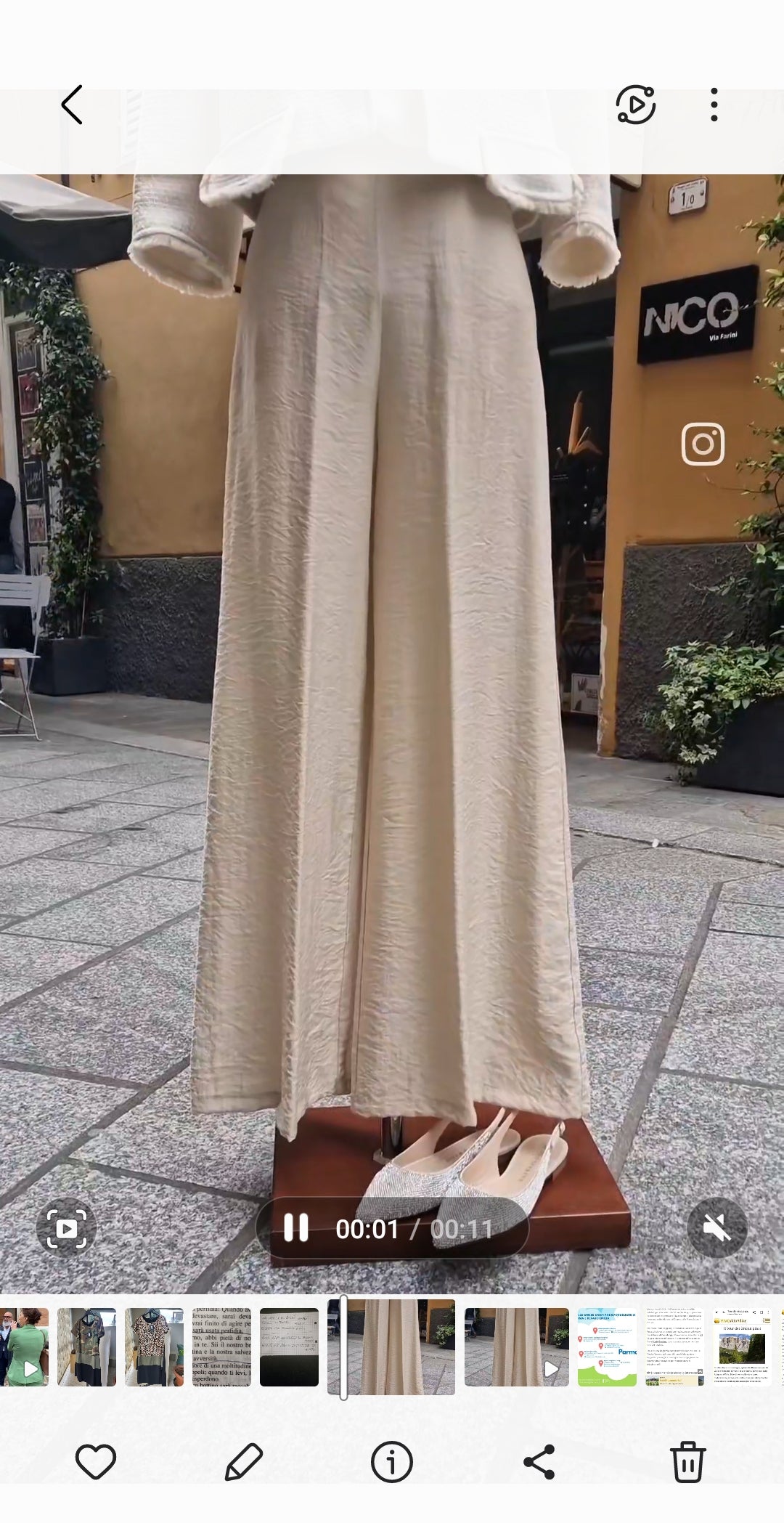 Pantalone Ampio in crepe di viscosa