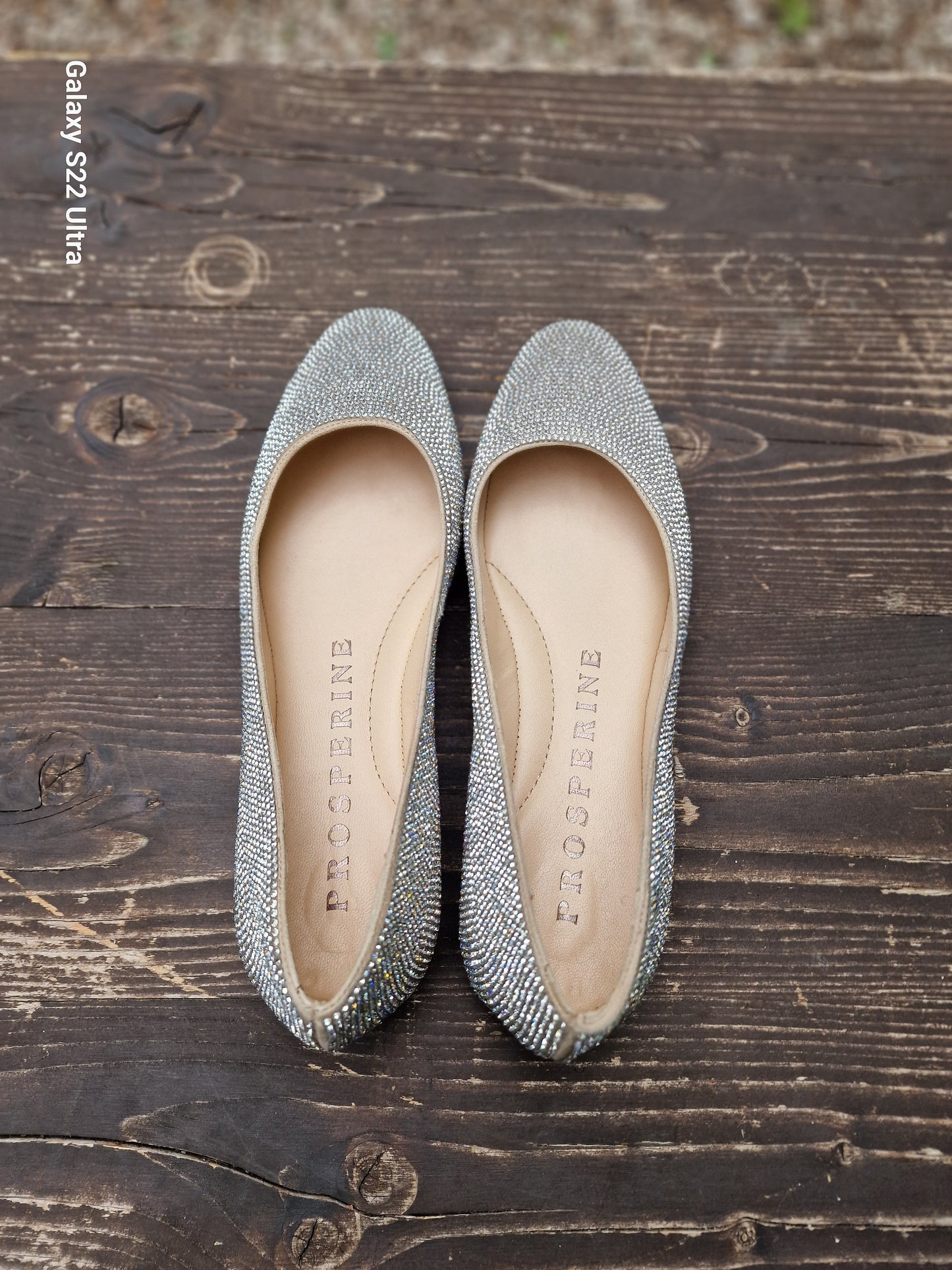 Ballerina  Flat Prosperine in Crystal colore Argento