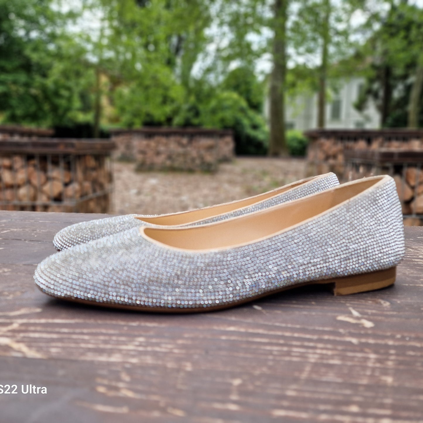 Ballerina  Flat Prosperine in Crystal colore Argento