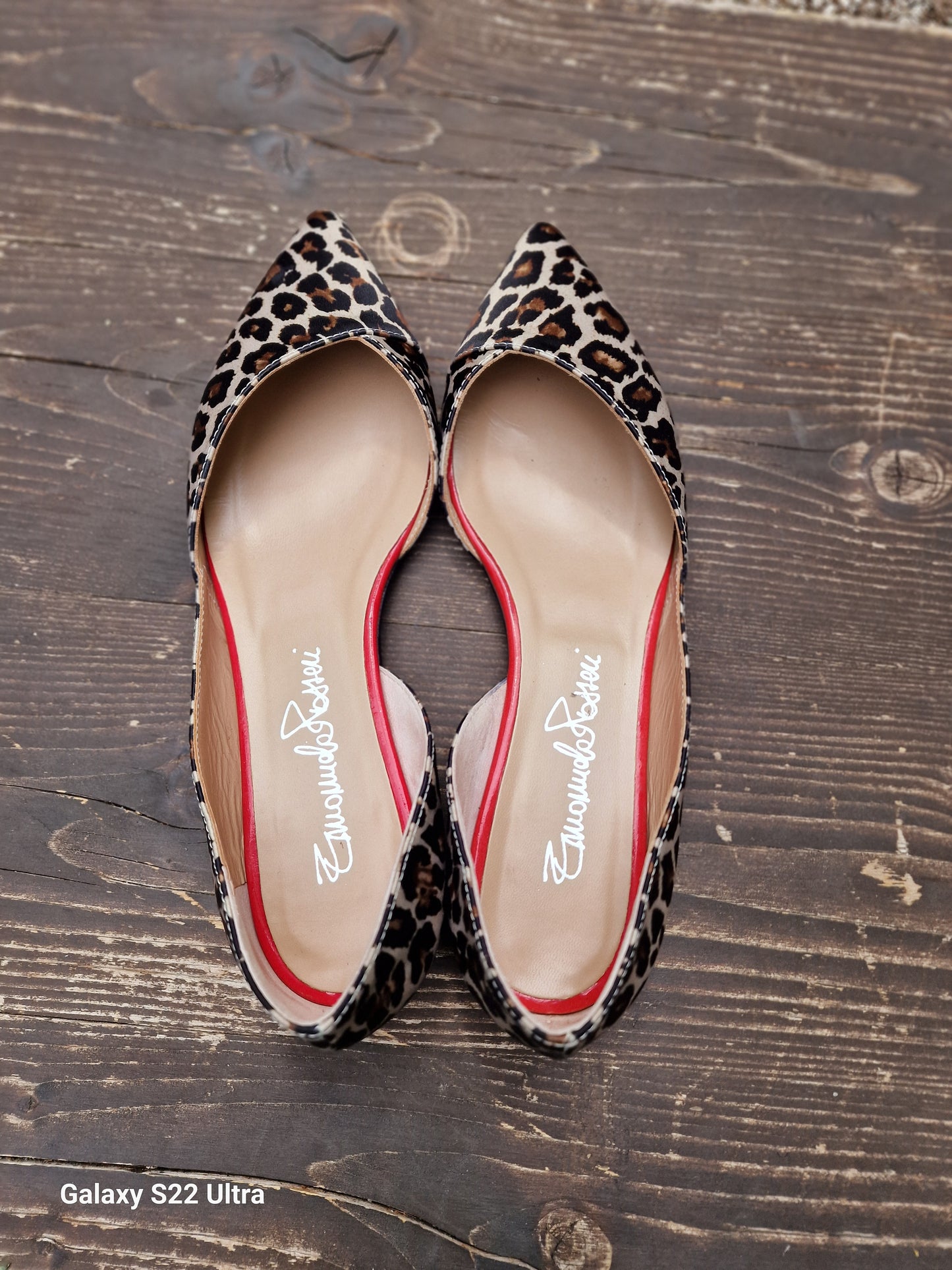 Ballerina Flat in pelle stampa animalier