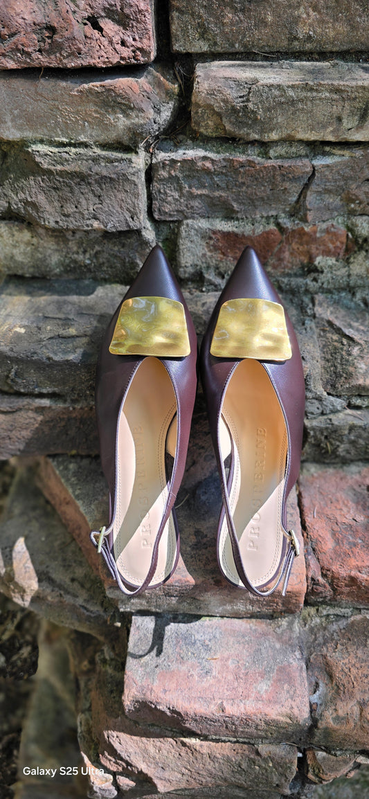 SLINGBACK GLAMOUR CHOCOLATE PROSPERINE