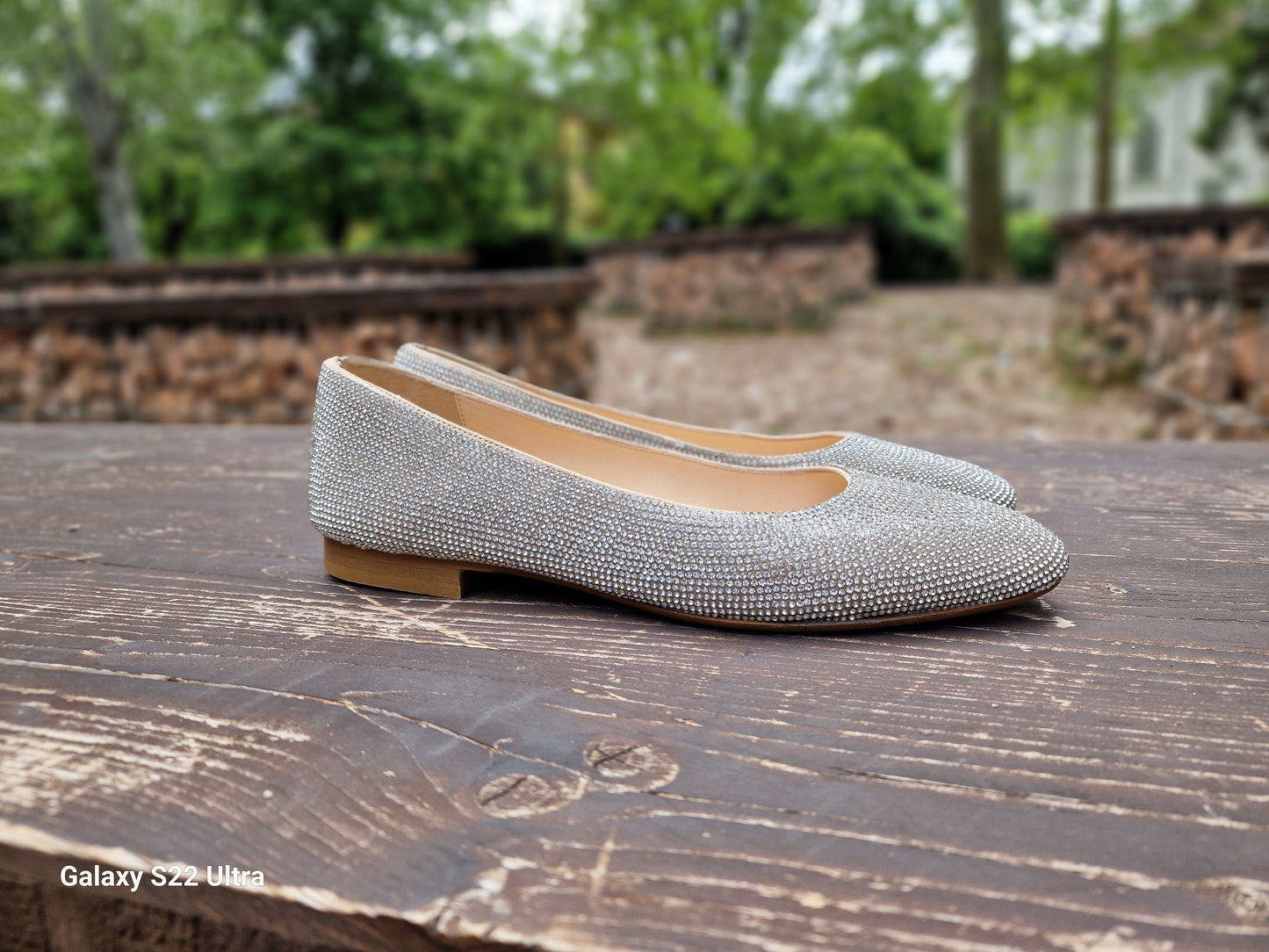 Ballerina  Flat Prosperine in Crystal colore Argento