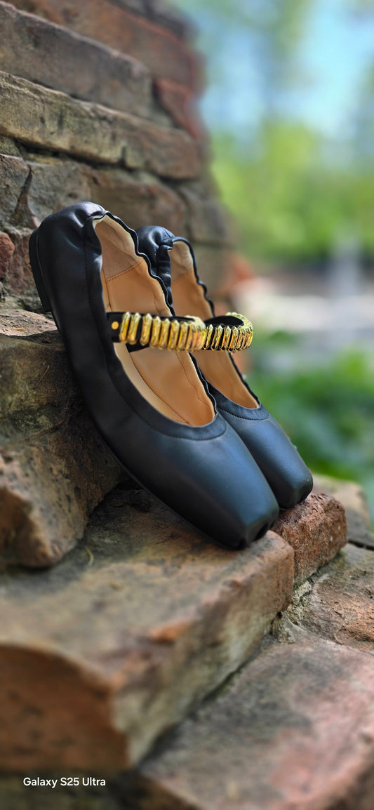 BALLERINA IN PELLE CON BRACCIALE PROSPERINE